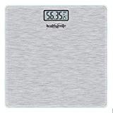 Healthgenie Electronic Digital Weighing Scale, Bathroom Personal Weighing Scale - (Silver Brushed Metallic)